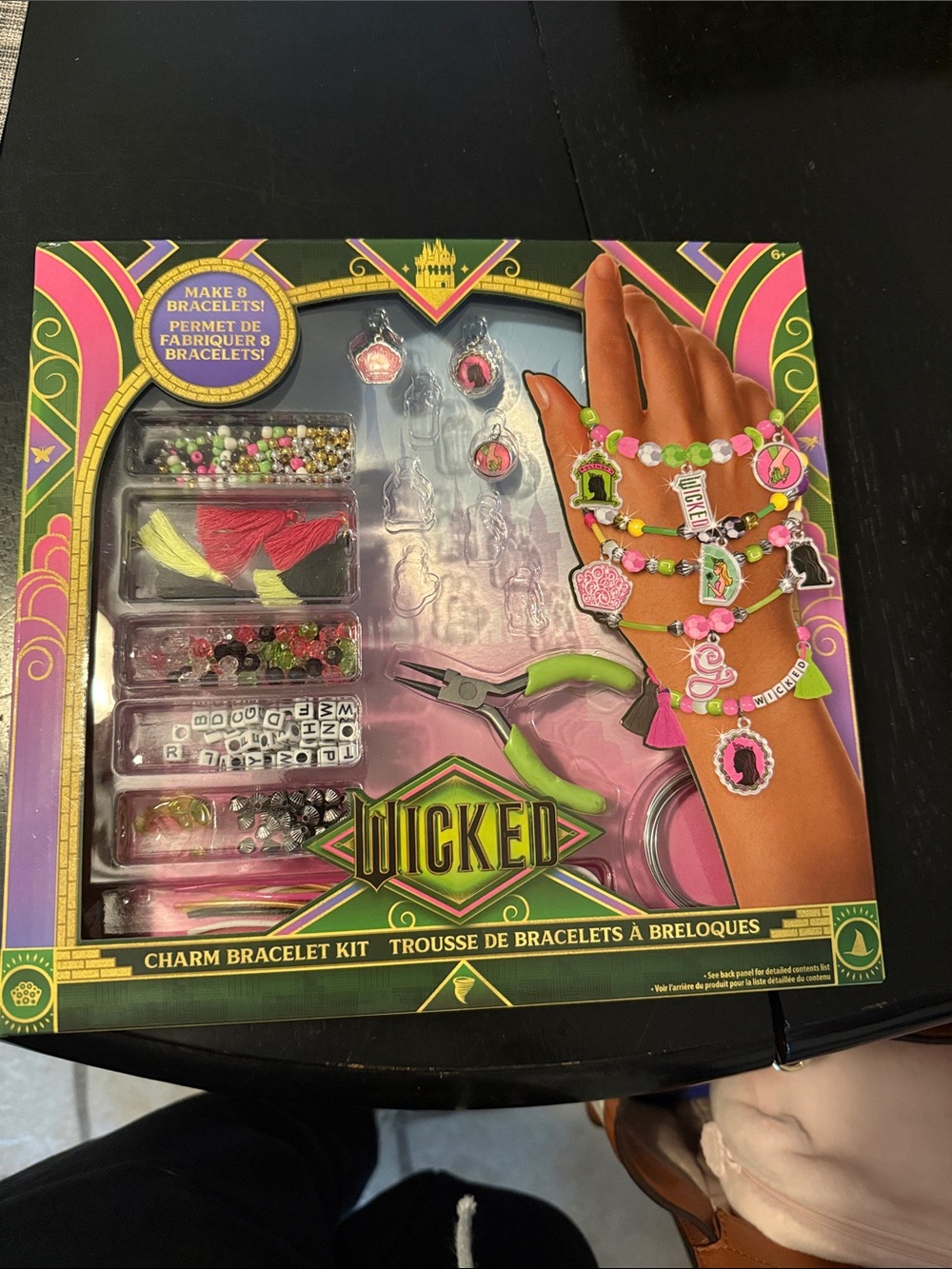 Wicked Charm Bracelet Kit – Pink & Green Beading Set